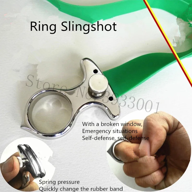 

Quick-Pressing Rings Without Rings Slingshot Precision Stainless Steel Press Rings Professional Flat Rubber Bands No Frame Sling