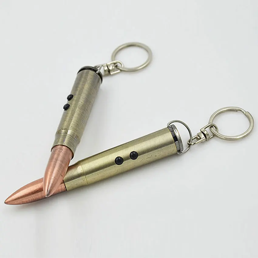 

3 in 1 Bullet Shape Keychain Mini LED Infrared Laser Flashlight Ballpoint Pen Light Emergency Lighting Multi-function Lamp Torch