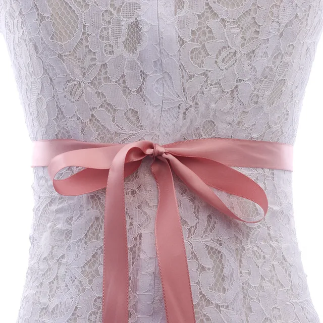 MissRDress Rose Gold Rhinestones Bridal Belt Crystal Wedding Belt Pearls Wedding Sash For Bridal Bridesmaid Dresses JK844 Antique pink