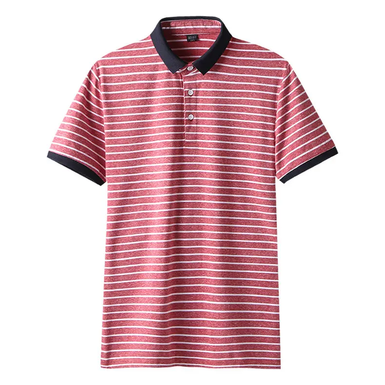 2Color Summer Cotton Polos Men 2019 New Short Sleeve Casual Korean Style Striped Male Polo Shirts Breathable MuLS Brand Clothing 1