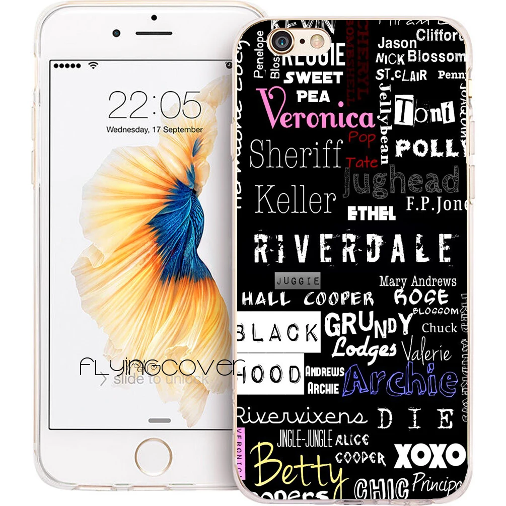 Чехлы Fundas tv riversdale Collage Shell для IPhone 10x7 8 6 S Plus 5s 5 SE 5C 4S 4 iPod Touch прозрачный мягкий