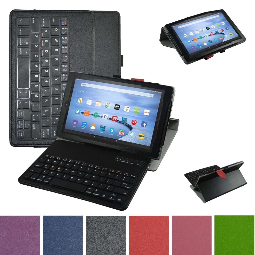 Новый Съемный кожаный чехол для планшета 10 1 &quotAmazon Fire HD 2015 с Bluetooth