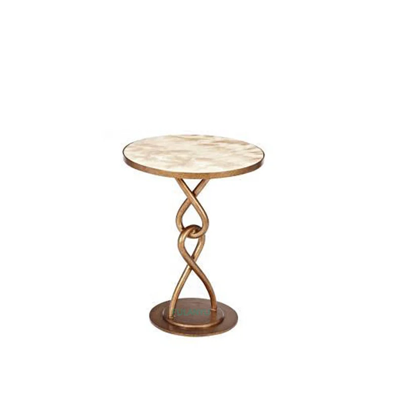 

Twisted round coffee table American retro style simple style fashion