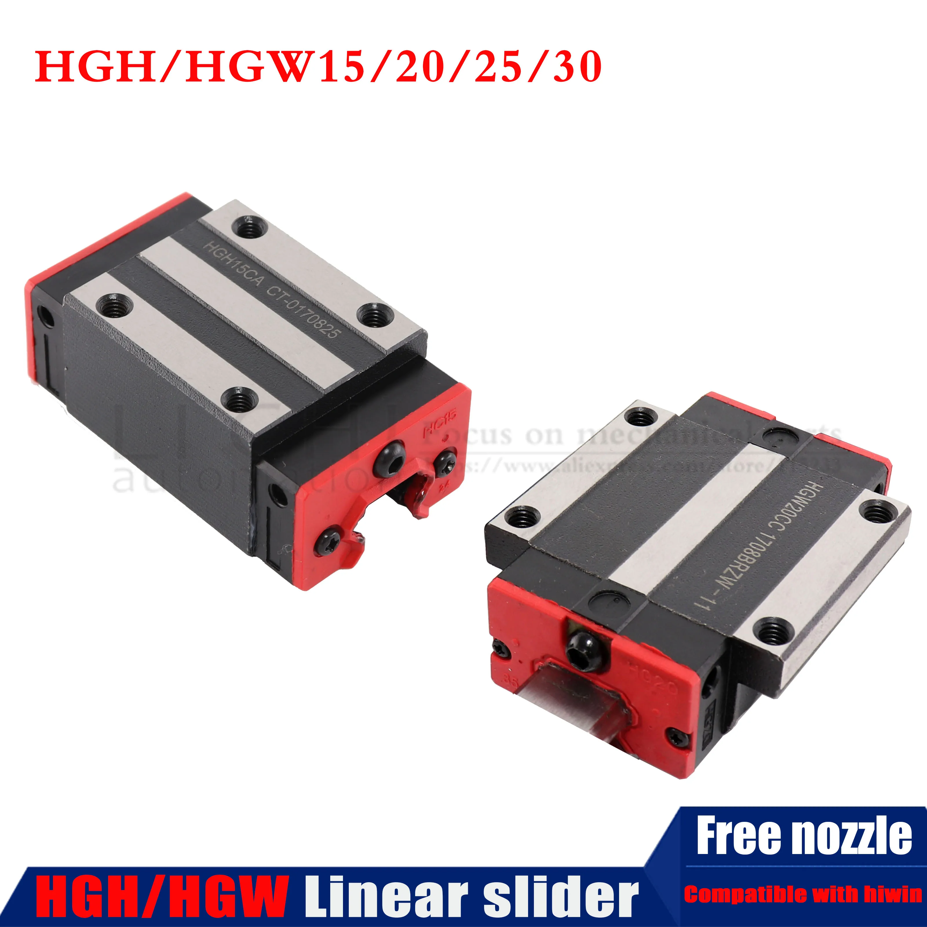 

HGH15CA HGW15CC HGH20CA HGH20HA HGH25CA HGH30CALinear Guide Rail Block HGR15/20 for CNC Parts