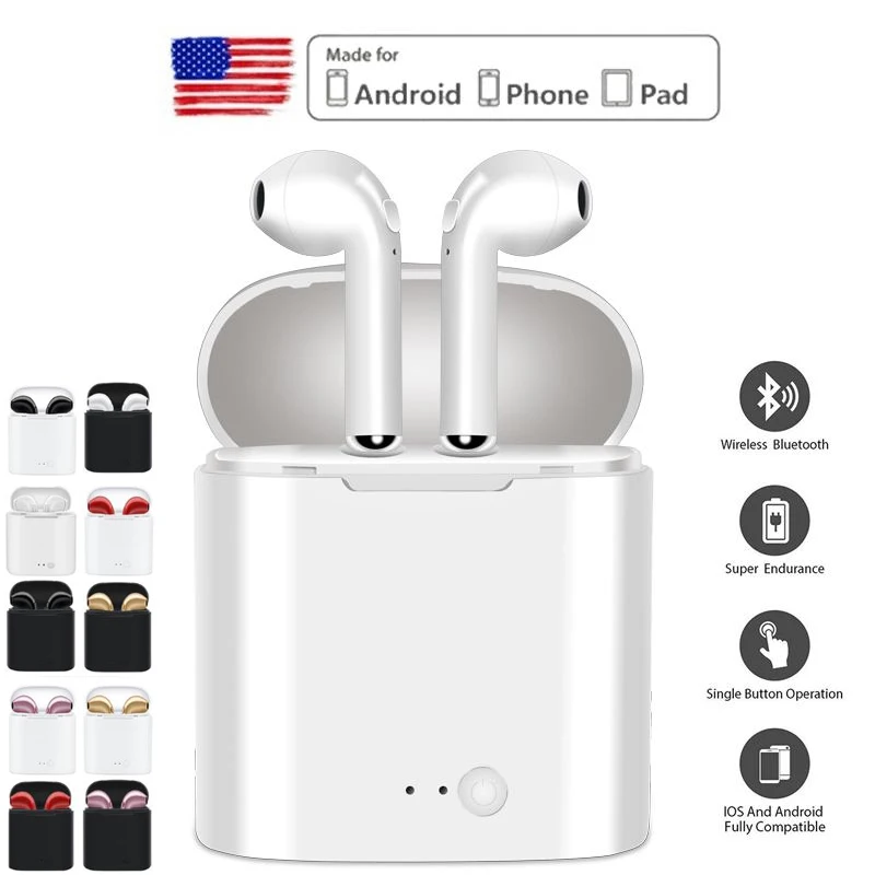 

Original i7s TWS Mini Earphones Wireless Headphone Bluetooth Headset Stereo Earbuds For Apple Ear Iphone not auricular