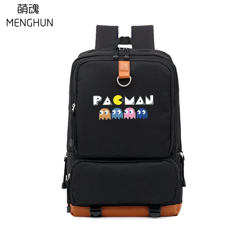 Высокая емкость большой рюкзак 15.6 дюймов ноутбук рюкзаки Ретро игра Pacman нейлон Рюкзаки подарок для поклонников игры nb232 - Цвет: ver3