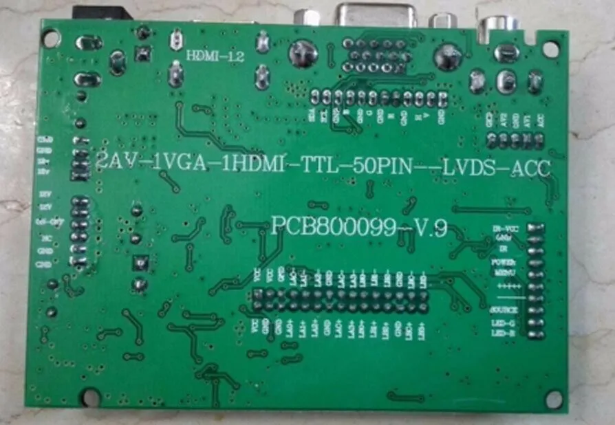 HDMI VGA 2AV 50PIN 800*480 TTL LVDS модуль контроллера комплект монитора для Raspberry PI LCD AT008TN64 AT070TN92