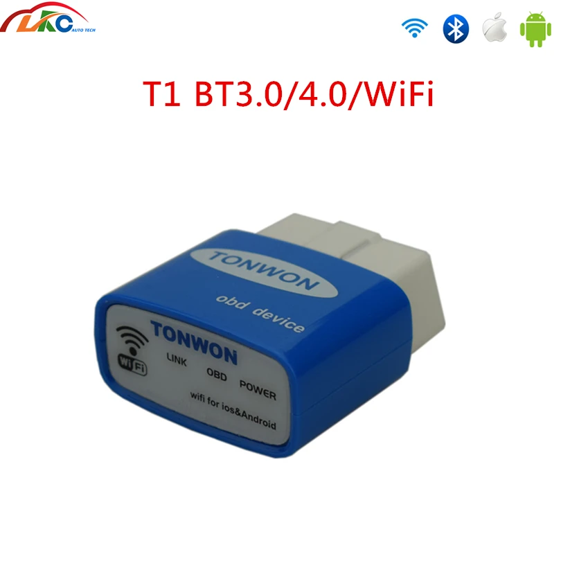 Tonwon 1 BT3.0/4,0/Wi-Fi OBDII Авто диагностический инструмент проверки двигателя автомобиля свет Поддержка iOS Android ПК