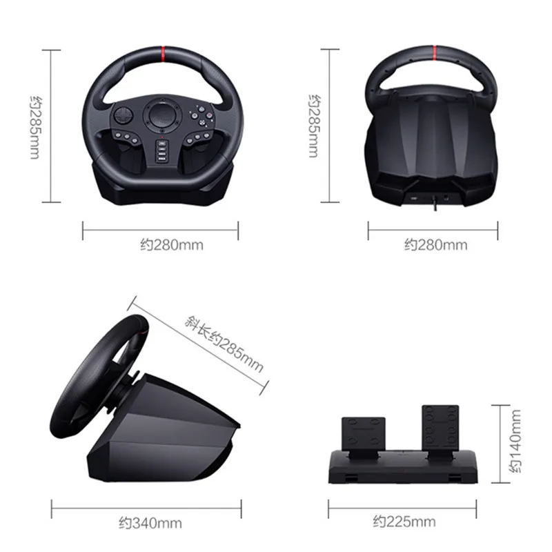  900 degree game steering wheel computer games console host machine driving school learn simulator p