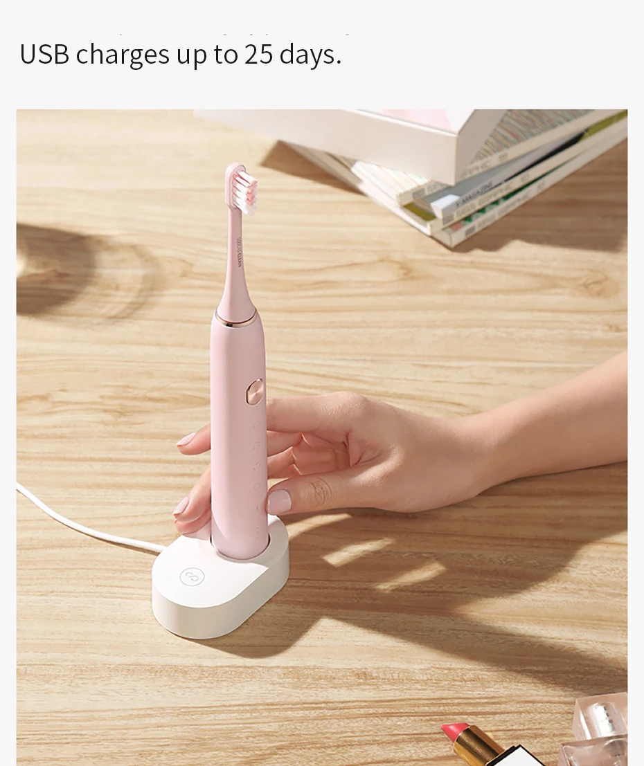 New Original SOOCAS X3 Waterproof Electric Toothbrush Rechargeable Sonic Electrric Toothbrush Upgraded Ultrasonic Toothbrush 10