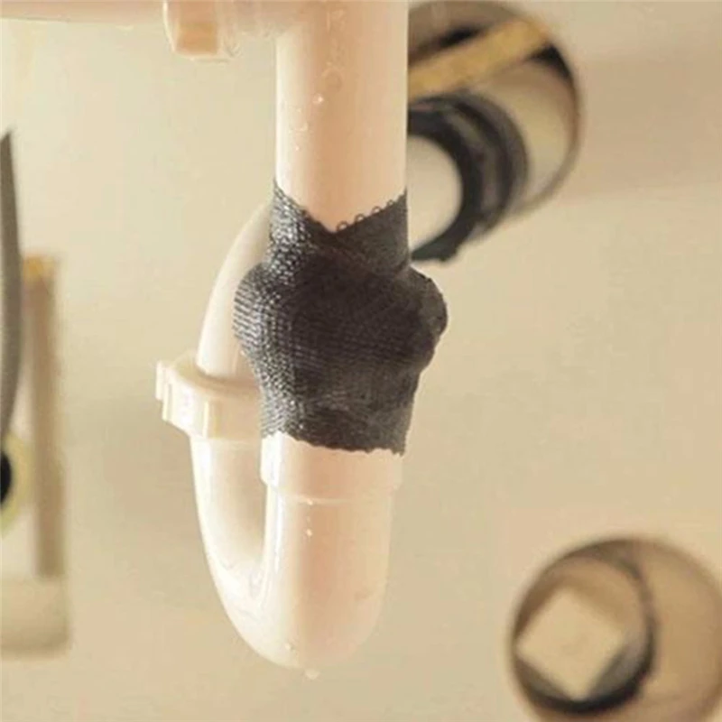 DIY универсальная волоконная фиксирующая лента, инструмент для ремонта водопроводной трубы, волоконная фиксация, ремонтная обертка, крепкая ремонтная обертка, волоконная фиксация, супер клейкая лента