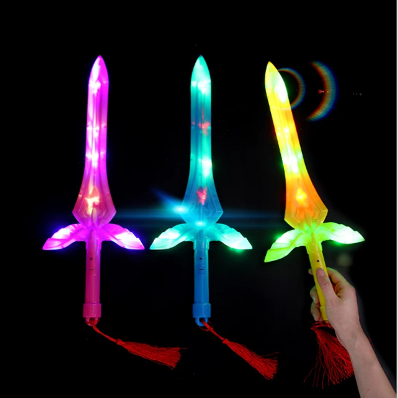 Led Light up Toys Plastic Colorful Light Sword Toys Glowing Party Favors for Kids Party Suppplies Laser Sword Christmas Toy (2)
