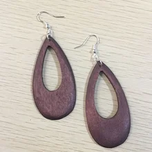 1 пар/лот деревянная серьга большие серьги в форме капли Модные серьги для женщин(ms1745