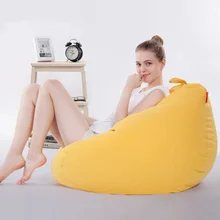 Cotton linen fabric single bean bag sofa tatami sweat steaming hotel mobile sofa creative balcony outdoor lazy couch bean bag