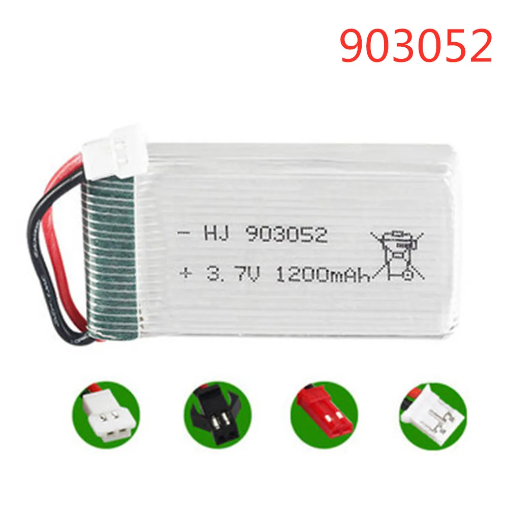 

3.7V 1200mAh 25C 903052 Lipo Battery for Syma X5 X5C X5SW X5SC X5S X5SC-1 M18 H5P RC Quadcopte 3.7V 903052 Battery
