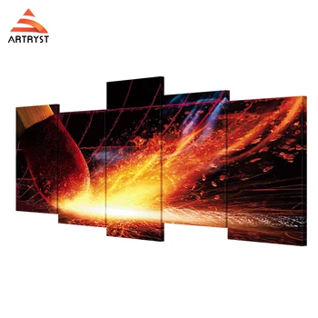 

Artryst HD modern abstract spark art pictures and posters printed on canvas 5 canvas painting wall art set for living room AR101