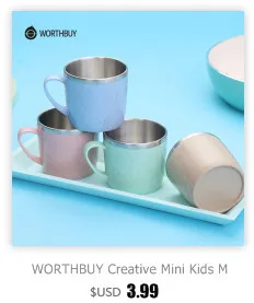 WORTHBUY, милая кружка для чая, кофейная чашка для детей, портативная пластиковая кружка для путешествий с заваркой чая, кухонная чашка для воды, посуда для напитков