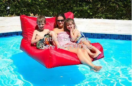 Cover only No Filler-Sunbrella Indoor/Outdoor Bean Bag Chair in red, TV beanbag chair, Gamer bean sofa lounger
