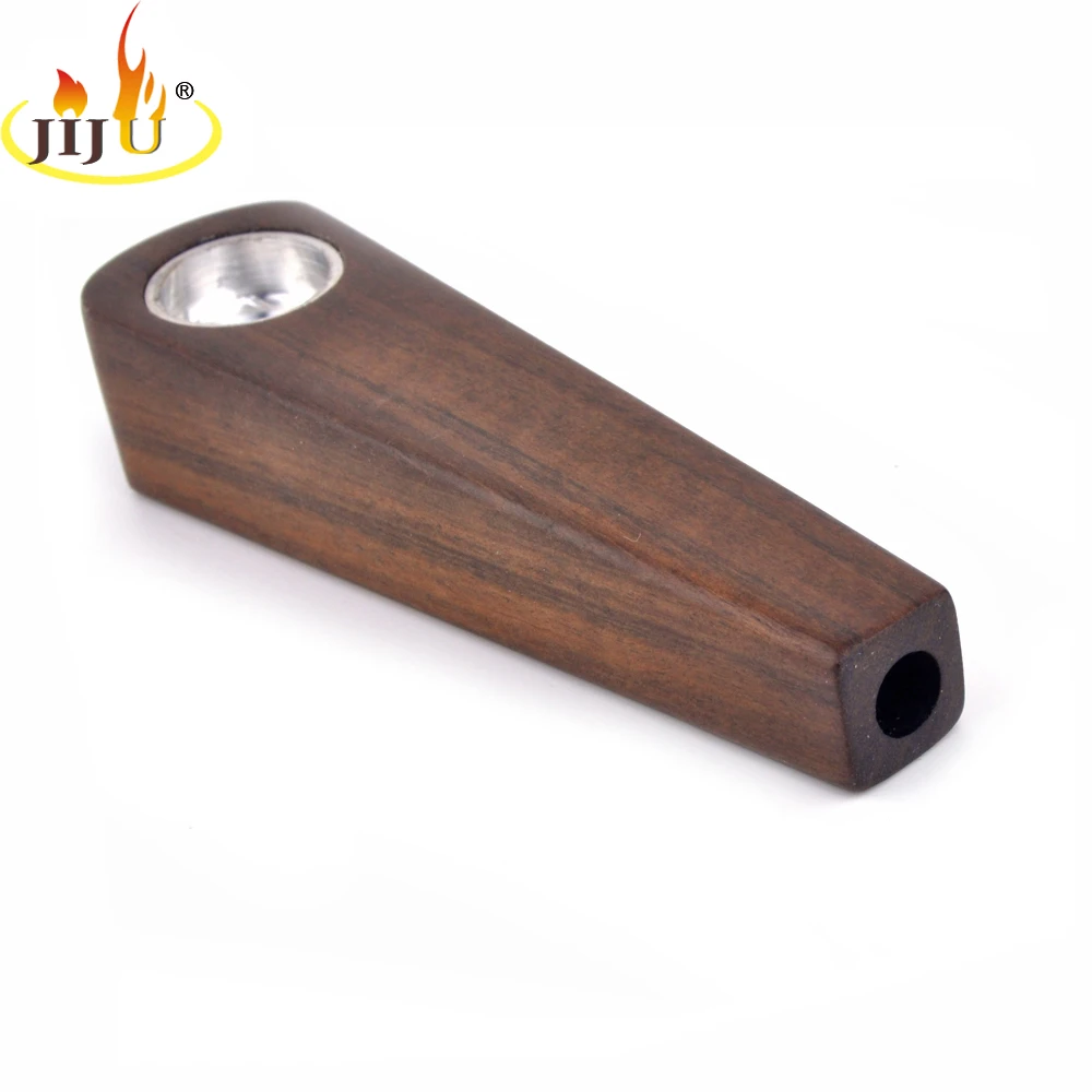 JIJU Light Simple Wood Pipe For Herb Wooden Smoking Handmade Tobacco