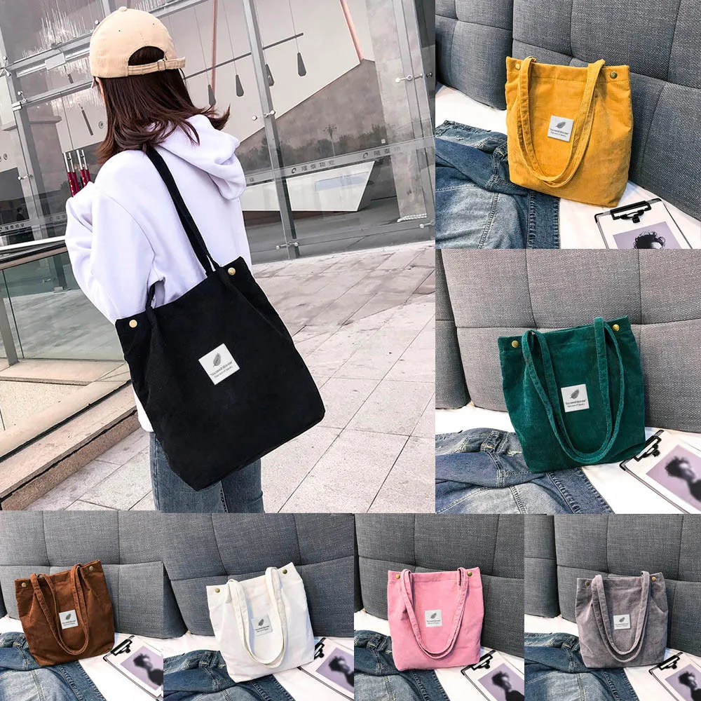 

Single shoulder diagonal bag female fashion new retro wild corduroy slung personality pure color casual bag A1