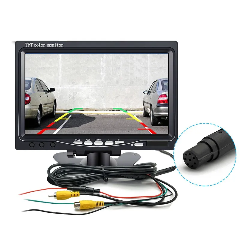

7 Inch HD IPS 1024*600 TFT LCD Color Multifunction Car Headrest Monitor support HDMI VGA AV Wireless Mobile Phone Mirror Link