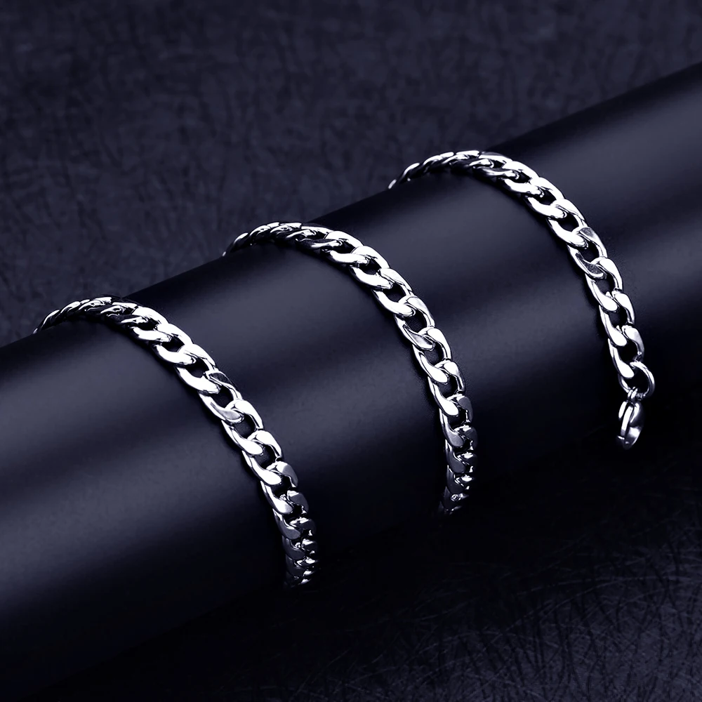 

Wholesale cheap 4MM stainless steel NK Figaro chain necklace Length 50-70CM Fashion men's party jewelry Father Brothers gift