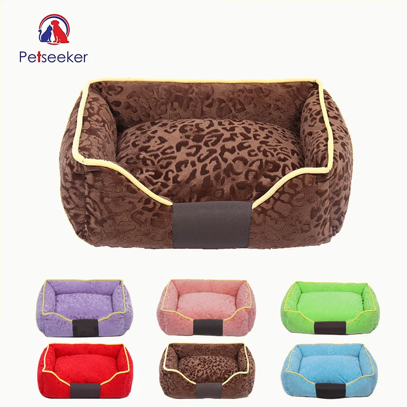 cheap Cute Pet Dog Bed Soft Material Pet Sofa Candy Colored Dog Fall and Winter Warming Claw Nest Kennel For Cat Small Dogs