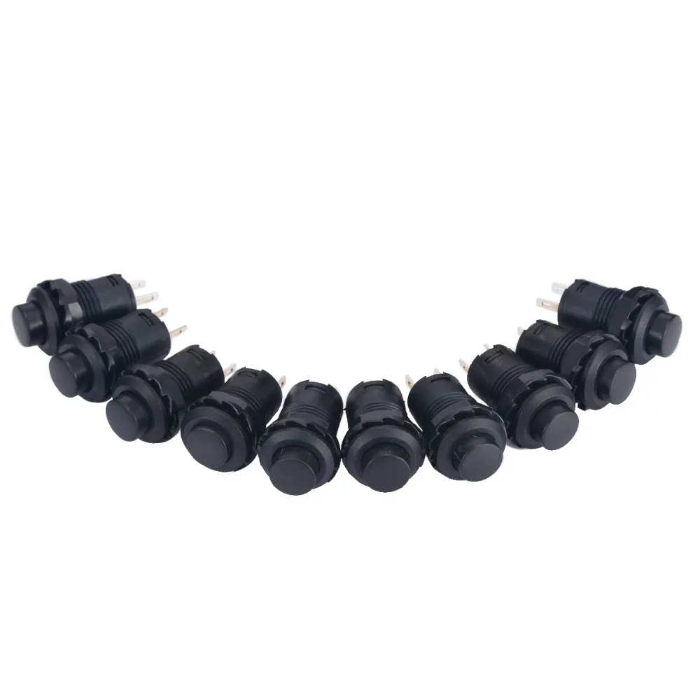 

10pcs Home Car Boat Button Switches Mayitr Dash Self Locking Latching OFF-ON Push Button Switch 12mm 12V 1.5-3A
