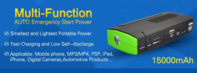 Multi-Функция автоматический аварийный Jump Start Мощность supply-15000mah