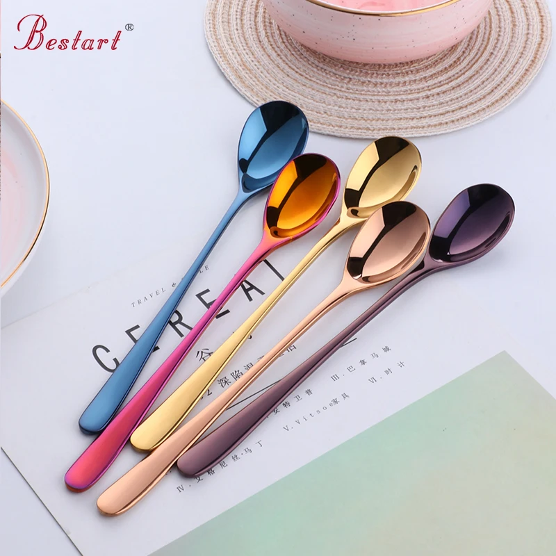 2 шт. набор ложек для мороженого из нержавеющей стали|long handle|scoop spoonlong handled spoon |