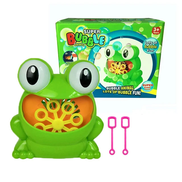 Frog  Automatic Bubble Machine Blower Maker Kids Children Indoor Outdoor Parties Toys Wedding Party Bubble Machine 6