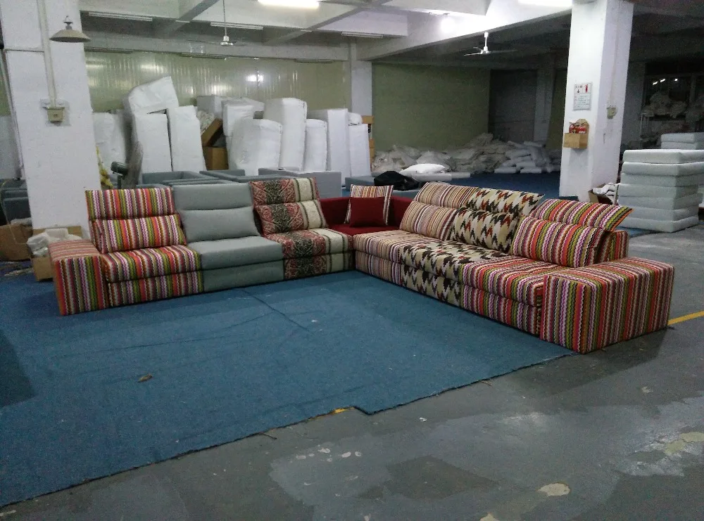 Beanbag Top Fashion Sectional Sofa Chaise Sofas For Living Room 2017 Modern Set Fabric Sectional Sofa Hot Sale Cheap Price Home