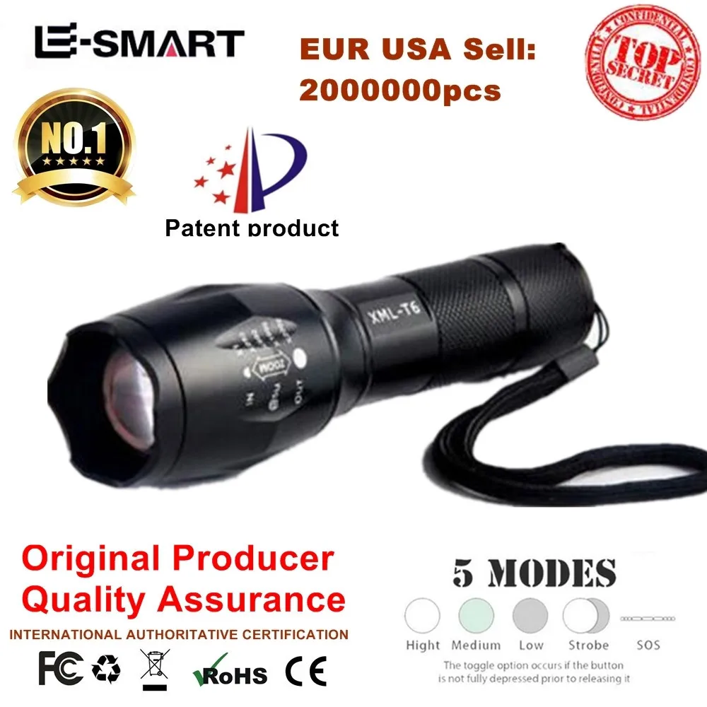 

Lanterna Dark XM-L T6 3800LM Tactical Flashlight Torch Zoom Linternas LED Flashlight for 3xAAAor 18650 Rechargeable Battery