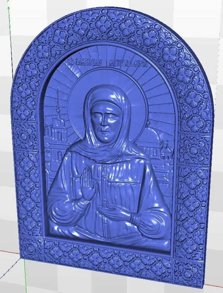 Рельеф для ЧПУ в формате STL file Icona_sv_Matrona_1 3d | Инструменты