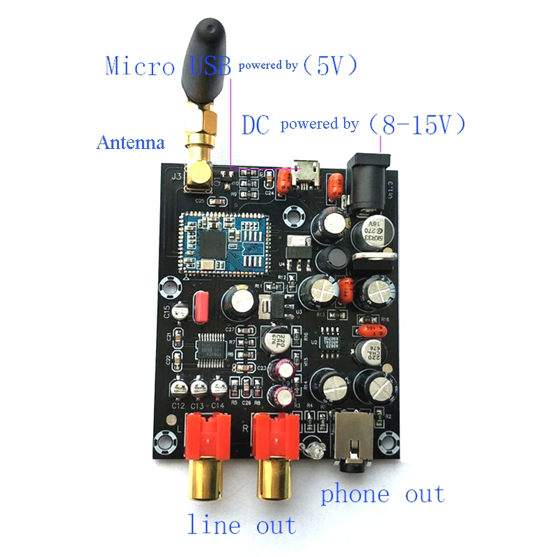 CSR8675 Bluetooth 5,0 плата приемник PCM5102A APTX HD ides DAC декодер с антенной поддержка 24 бит для hifi усилитель A5-007