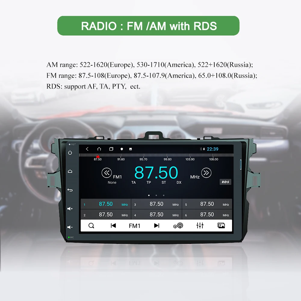 Cheap Bonroad Android Car Multimedia Video Player For Corolla Car Video DVD Player  Rds GPS Navigation bluetooth  RAM 4G ROM 64G 3