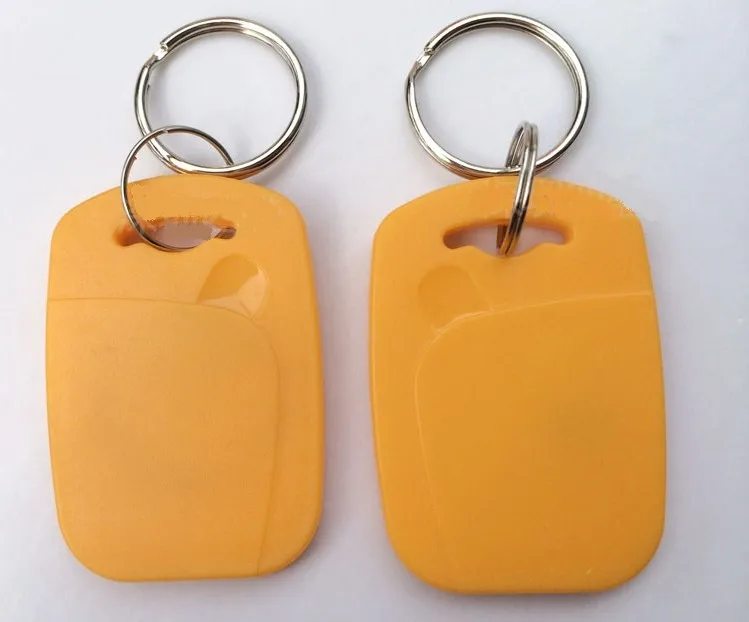 

No 1 100pcs/lot 13.56MHz RFID IC Key Tags Keyfobs Token NFC TAG Keychain For Arduino(Blue, red, yellow)