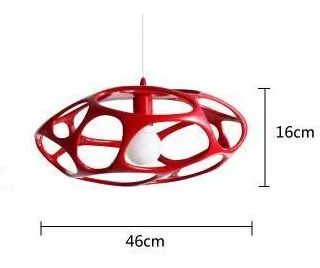 Черный/белый/красный Современная Nordic светодиодные светильники Смола подвесные светильники Дизайн для офиса Ресторан Кухня комнаты
