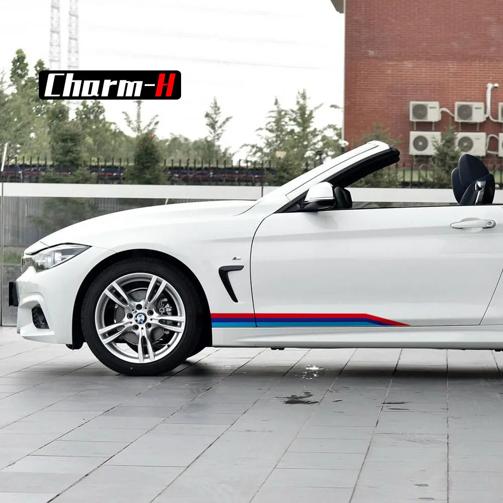 Наклейка трехцветная с боковыми полосками на юбку наклейка для BMW Z4 F20 F23 F30 F32 F34 F36