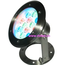 Хорошее качество, высокая мощность IP68, 12 Вт RGB светодиодный свет бассейн, RGB подводный светодиодный свет, 12 В DC, DS-10-27-12W, 12X1 Вт, нержавеющая сталь
