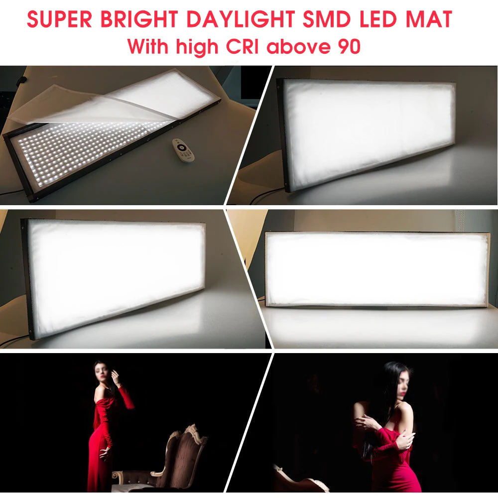  Travor FL-3090 1x3' 30*90cm Flexible LED Fabric Light 576pcs LEDs 5500K Dimmable Photography Light  - 32851334765