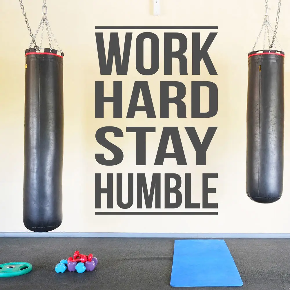 G198 Work Hard Stay Humble Inspirational Quotes Wall Sticker Home Art