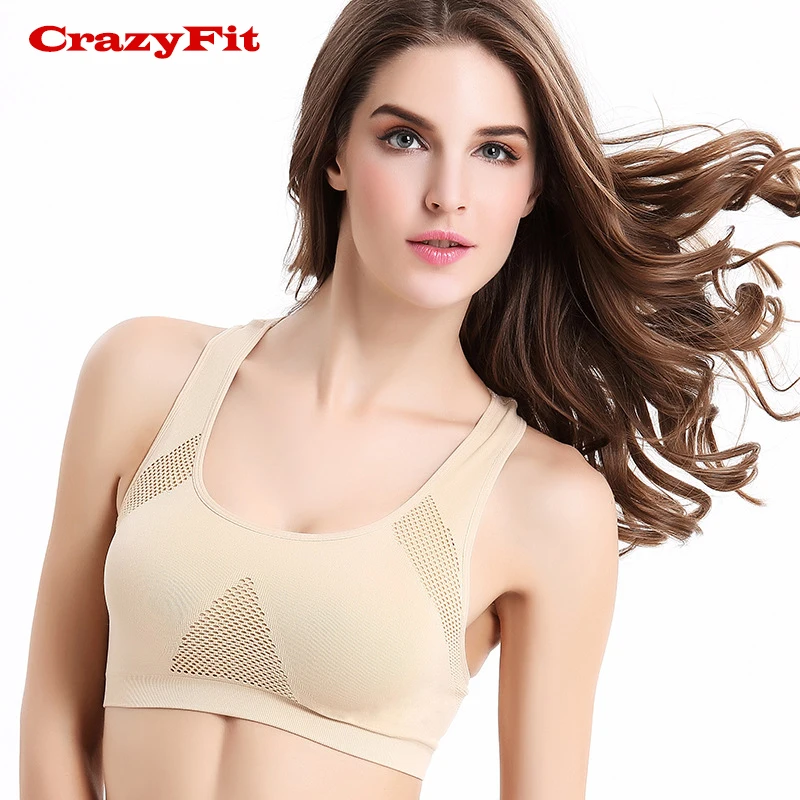 CrazyFit 2018 сетчатый женский спортивный бюстгальтер для бега йоги тренажерного зала