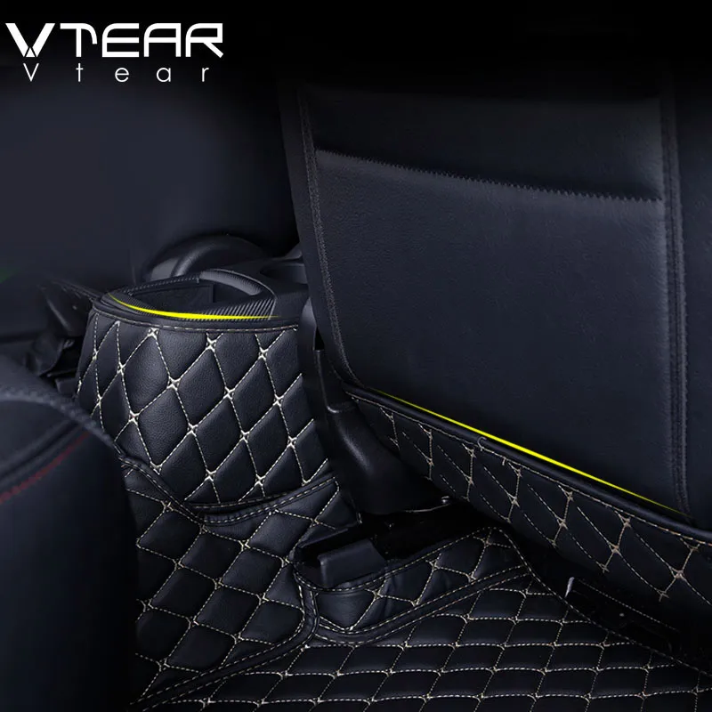 

Vtear For Mazda CX3 CX-3 2017-2019 accesorios Interior Armrest box Rear seat Kick-proof mat Children's Kick mat Anti-dirty Pad