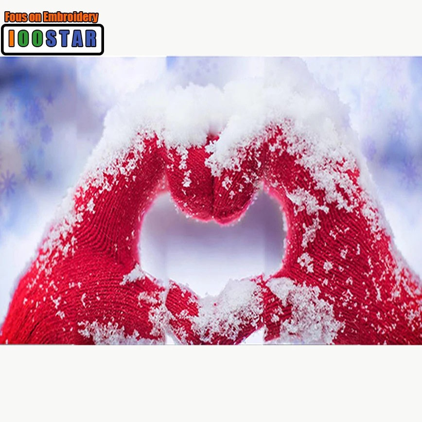 

Full square/round drill 5D diamond painting Red Gloves & love DIY diamond embroidery Cross Stitch Rhinestone mosaic decoration