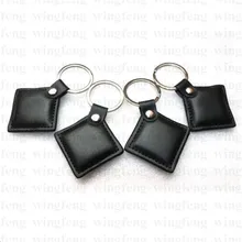 Водонепроницаемый перезаписываемый ISO14443A 13,56 МГц RFID кожаная цепь для ключей брелок с чипом MFS50 500 шт./лот