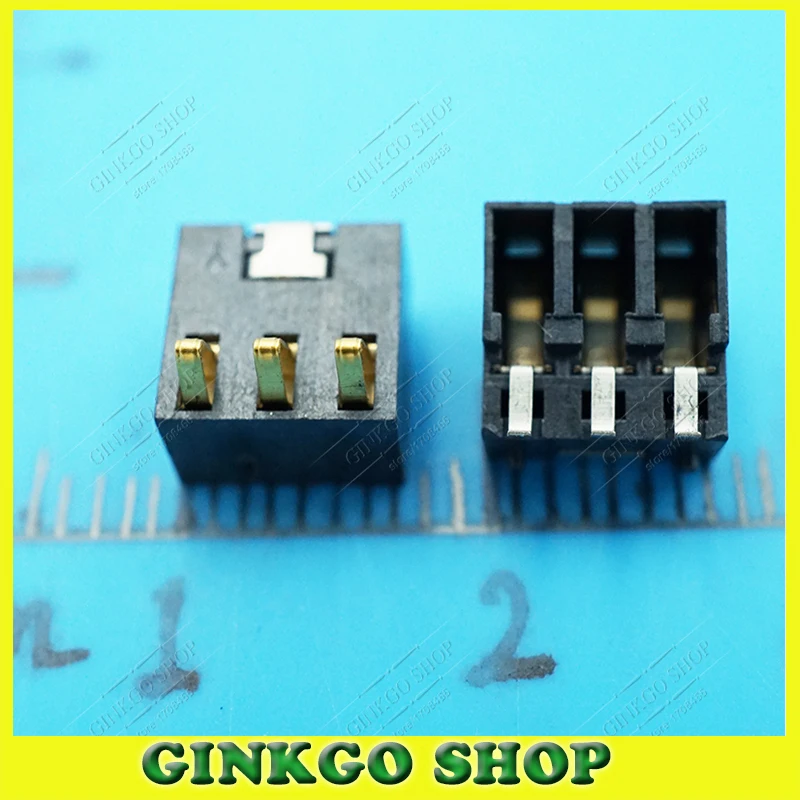50pcs/lot 3P Battery Holder 3Pin, Battery Connector, Mobile Phone Battery Connector Free