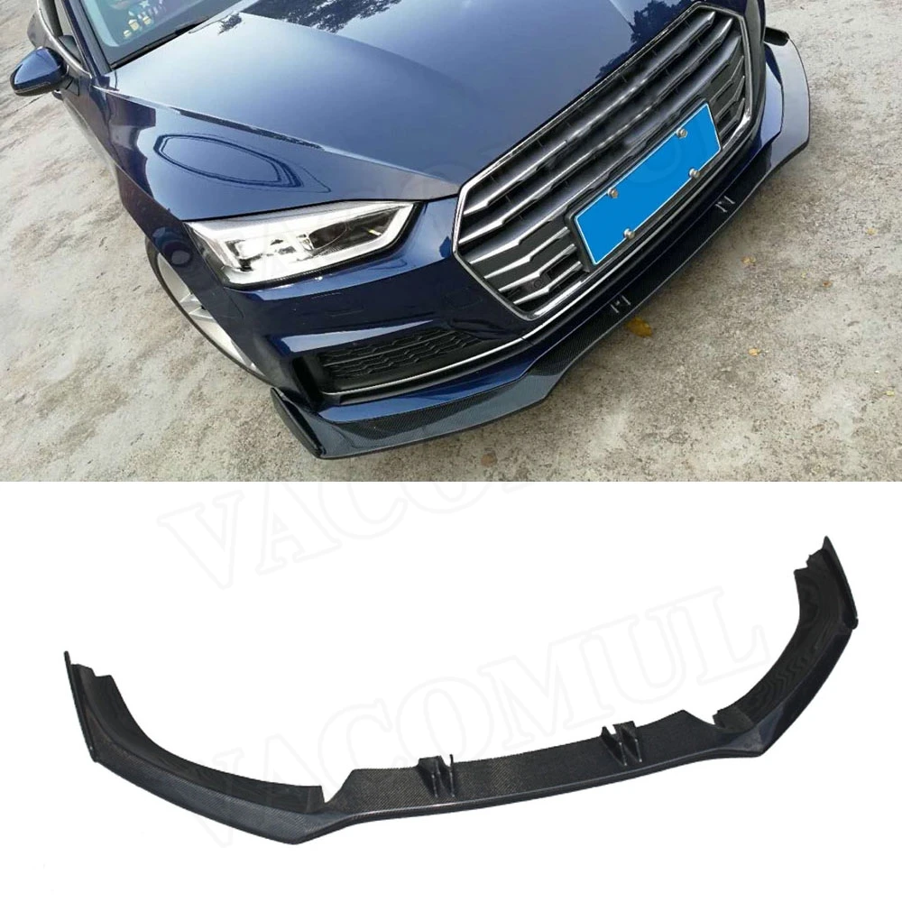 

Carbon Fiber Front Lip Aprons Bumper Chin for Audi A5 S5 2017 2018 2019 (Not For A5 Standard) Car Styling