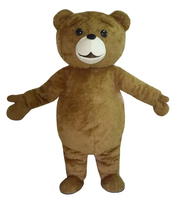 

Teddy Bear Mascot Costume Adult Halloween Fancy Dress Cartoon Character Outfit Suit, Free Shipping