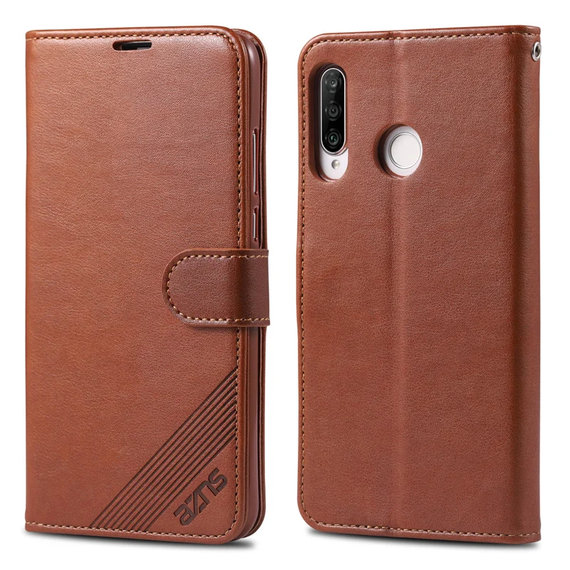 

Vintage Wallet Case For Huawei P30 Lite Luxury Flip Phone Case PU Leather Cover P30lite Purse Case With Credit Card Holder
